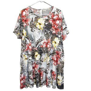 Crepas Woman's Top Size 2X, Pullover, Short Sleeve, Easy Care, Floral Print